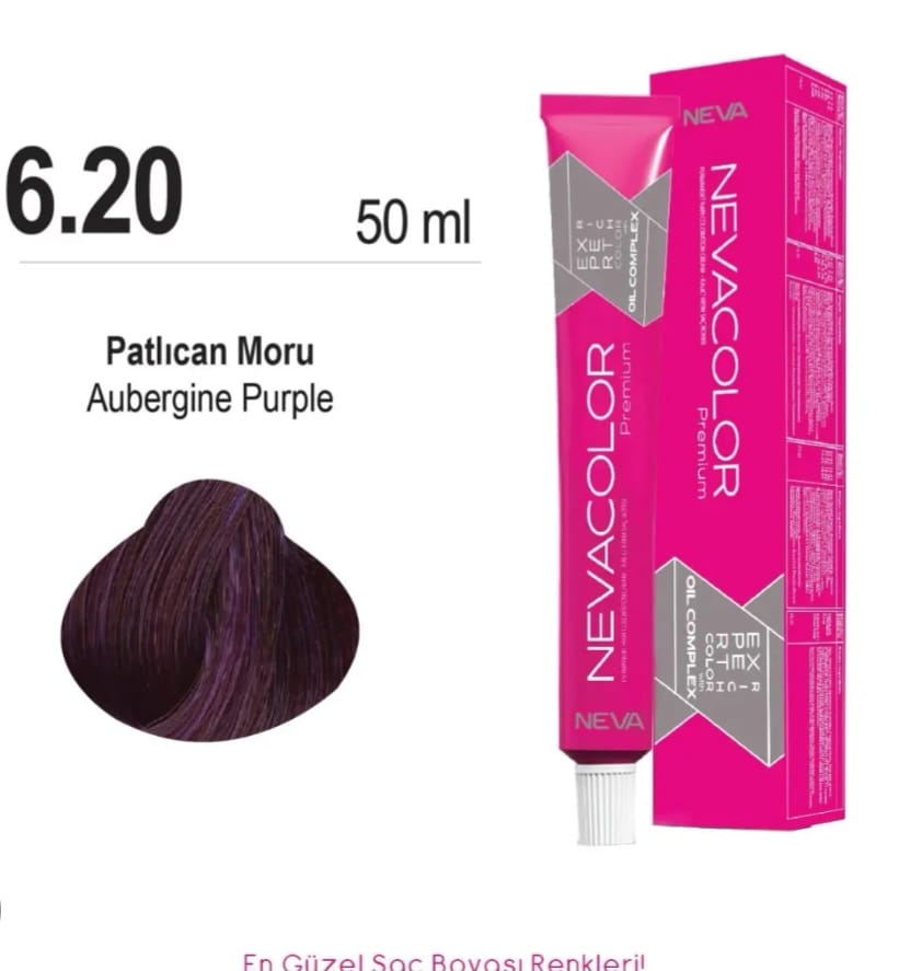 NEVACOLOR PATLICAN MORU SAÇ BOYASI 6.20 NUMARA