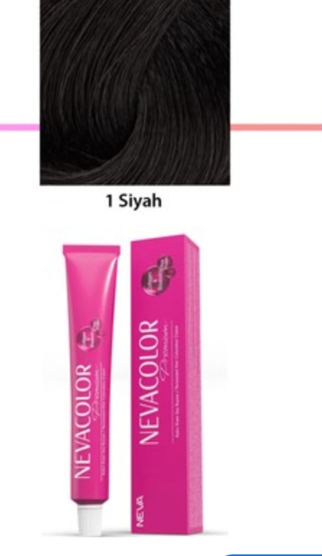 NEVACOLOR SİYAH SAÇ BOYASI 1 NUMARA