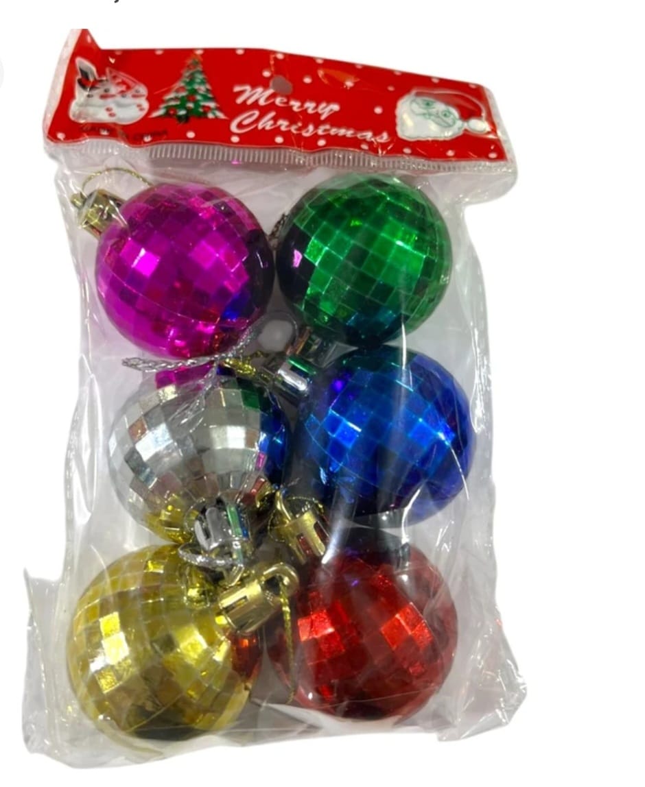 KIZILKAYA 6 LI DESENLİ PARLAK TOP YILBAŞI SÜSÜ