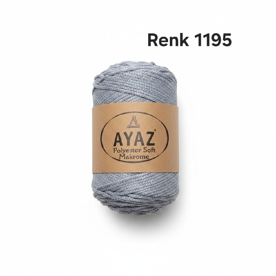 AYAZ POLYESTER SOFT MAKROME SİMLİ RENK 1195 AÇIK GRİ