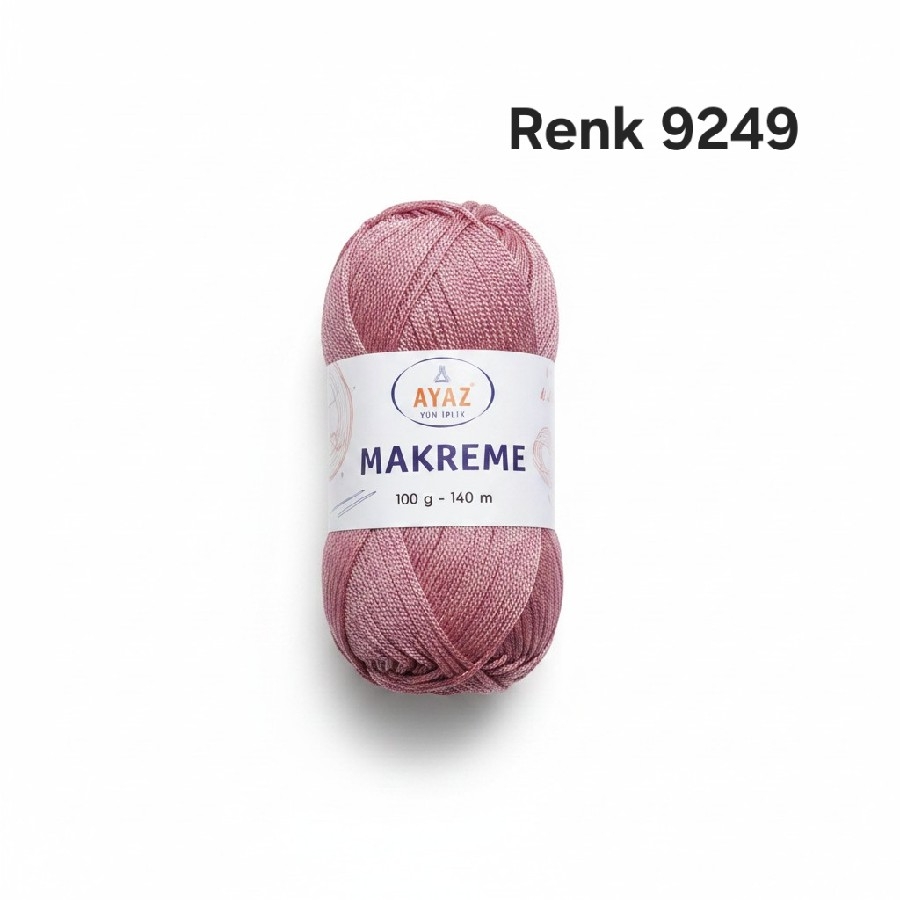 AYAZ MAKROME İPİ RENK 9249 GÜL KURUSU